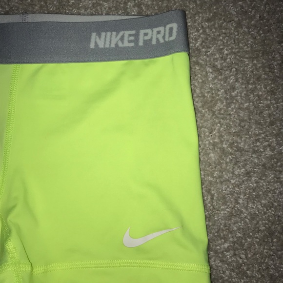 Neon Nike Pro Shorts - Picture 2 of 5